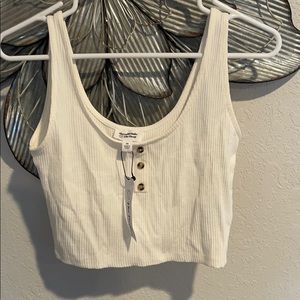 White crop tank top